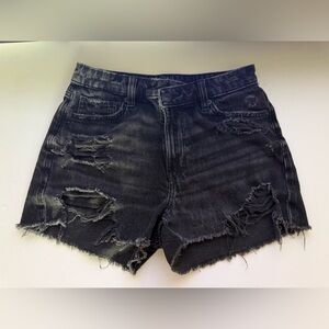 American Eagle Outfitters Ripped Black Jean Shorts